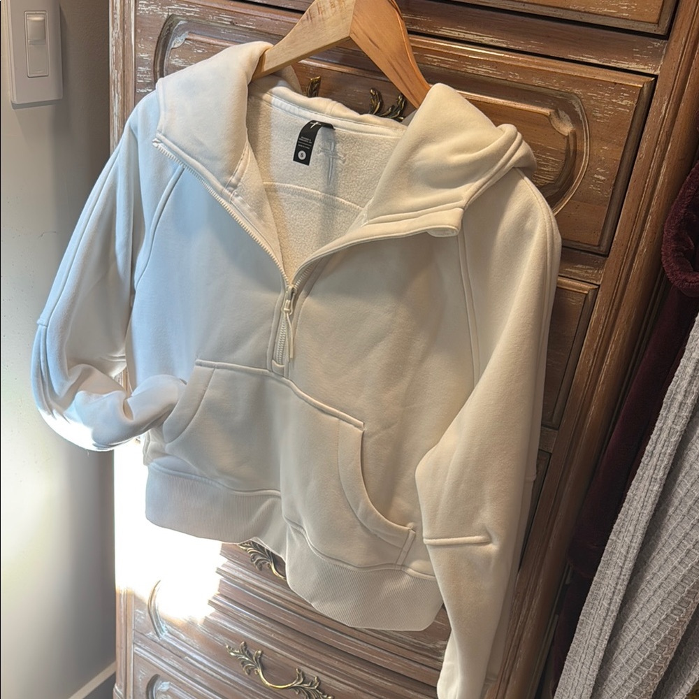 Cozy Off-White Zip-Up Hoodie